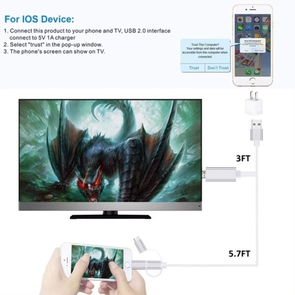 Αντάπτορας 3 σε 1 Type-C 8pin Micro HDTV - Image 4