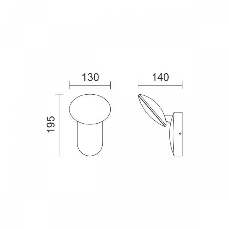 Spotlight 7752 Στεγανή Επιτοίχια Απλίκα Εξωτερικού Χώρου με Ενσωματωμένο LED 10W 4000K σε Μαύρο Χρώμα - Image 2