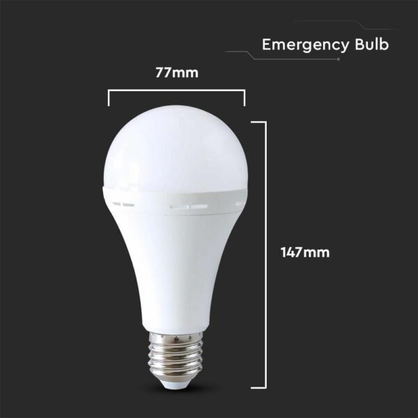 V-TAC 7794 Λάμπα LED ασφαλείας E27 A60 SMD 12W φυσικό λευκό 4000K - Image 4
