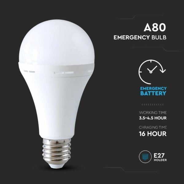V-TAC 7794 Λάμπα LED ασφαλείας E27 A60 SMD 12W φυσικό λευκό 4000K - Image 6