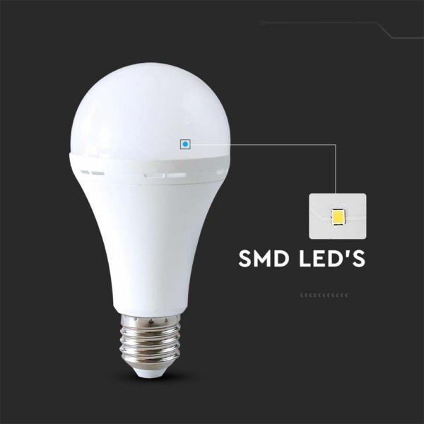 V-TAC 7795 Λάμπα LED ασφαλείας E27 A60 SMD 15W φυσικό λευκό 4000K - Image 5