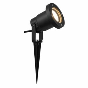 Φωτιστικό Κήπου Led 10W IP44 GU10 Καρφωτό Πλαστικό Μαύρο 7803 Spotlight