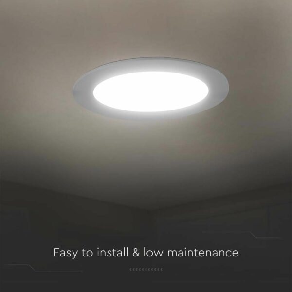 V-TAC 7868 LED mini panel χωνευτό 24W 4000K φυσικό λευκό στρογγυλό - Image 7