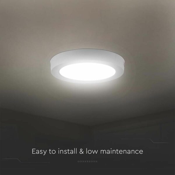 V-TAC 7881 LED mini panel επιφανειακό backlit 24W 6500K ψυχρό λευκό στρογγυλό - Image 7