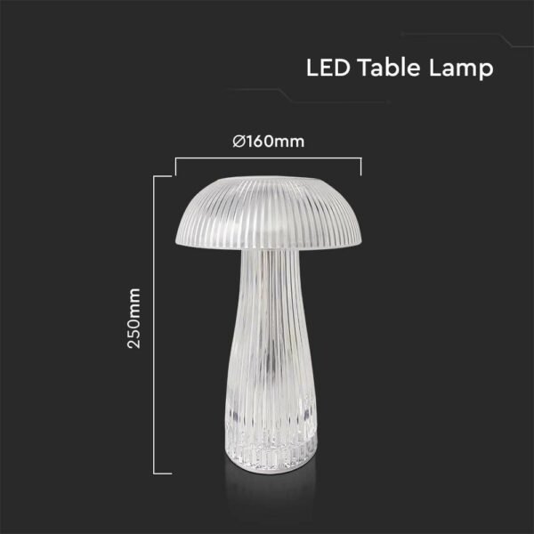 V-TAC 7894 LED φωτιστικό γραφείου 1W επαναφορτιζόμενο 3 σε 1 CCT με διάφανο σώμα dimmable - Image 6