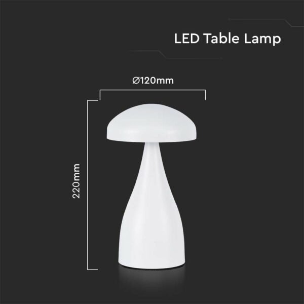 V-TAC 7896 Φωτιστικό Γραφείου LED 1W Επαναφορτιζόμενο 3 σε 1 CCT με Λευκό Σώμα Dimmable - Image 5