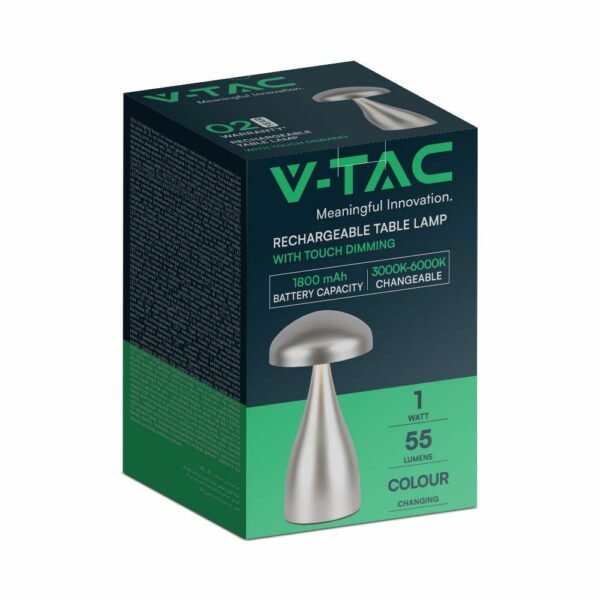 V-TAC 7897 Φωτιστικό Γραφείου LED 1W Επαναφορτιζόμενο 3 σε 1 CCT με Champagne Gold Σώμα Dimmable - Image 5