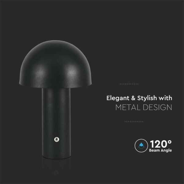 V-TAC 7898 Φωτιστικό Γραφείου LED 3W Επαναφορτιζόμενο 3 σε 1 CCT με Μαύρο Σώμα Dimmable - Image 6