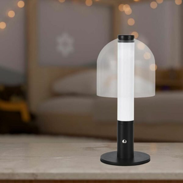 V-TAC 7988 LED φωτιστικό γραφείου 2W επαναφορτιζόμενο 3 σε 1 CCT με μαύρο και διάφανο σώμα dimmable - Image 3