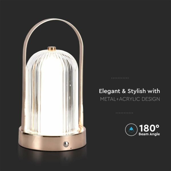 V-TAC 7991 Φωτιστικό Γραφείου LED 1W Επαναφορτιζόμενο 3 σε 1 CCT με Μπρονζε Σώμα Dimmable - Image 6