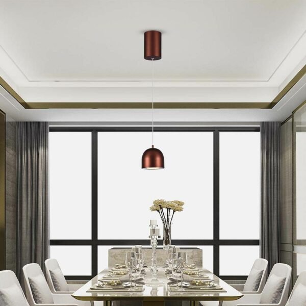 V-TAC 7997 Κρεμαστό Φωτιστικό Οροφής LED 8.5W 3000K με Καφέ Σώμα και On/Off Αφής - Image 2