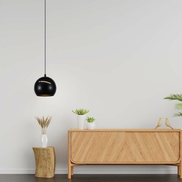 V-TAC 8001 Κρεμαστό Φωτιστικό Οροφής Σφαίρα LED 8.5W 3000K με Μαύρο Σώμα και On/Off Αφής - Image 2