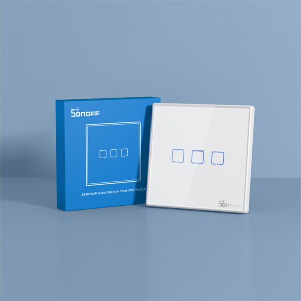 GloboStar® 80067 SONOFF T2EU3C-RF - 433MHz Wireless Smart Wall Touch Button Switch 3 Way - RF Series - Image 13