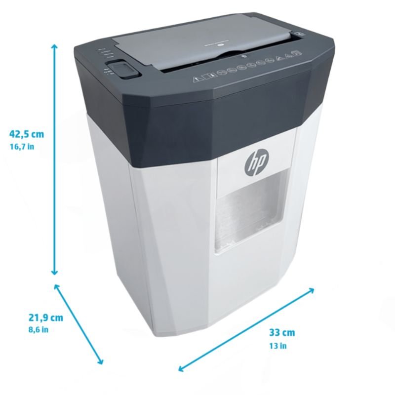 HP OneShred Auto 80CC – 2817 Λευκός/Γκρι καταστροφέας εγγράφων και καρτών Cross Cut P4 – 8 Manual/80 Auto x A4 – 15L - Image 3