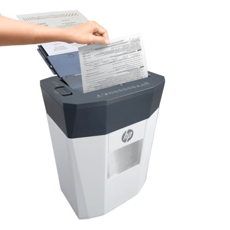 HP OneShred Auto 80CC – 2817 Λευκός/Γκρι καταστροφέας εγγράφων και καρτών Cross Cut P4 – 8 Manual/80 Auto x A4 – 15L - Image 4