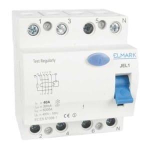 Ρελαί Διαρροής 4x40A 30mA Elmark