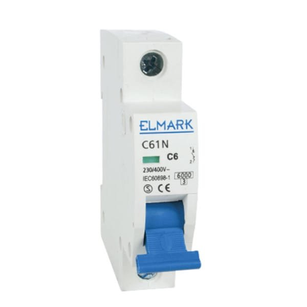 Αυτόματη Ασφάλεια Ράγας 1A 6kA Καμπύλη C Elmark
