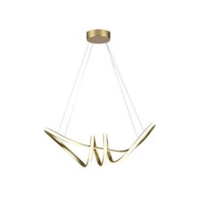 24W Designer Μοντέρνο Κρεμαστό Φωτιστικό με Ενσωματωμένο LED σε Gold Champagne με Θερμό Φως 3000K 8011 V-TAC