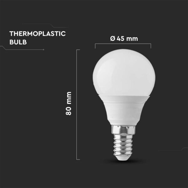 V-TAC 8043 Λάμπα LED E14 P45 Samsung SMD 3.7W φυσικό λευκό 4000K - Image 6