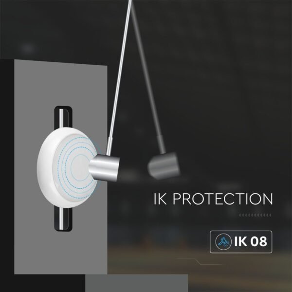 V-TAC 812-24 PRO στρογγυλό φως οροφής τσιπ Samsung 20W με αισθητήρα και κιτ έκτακτης ανάγκης λευκό χρώμα 3in1 IP65 - Image 10