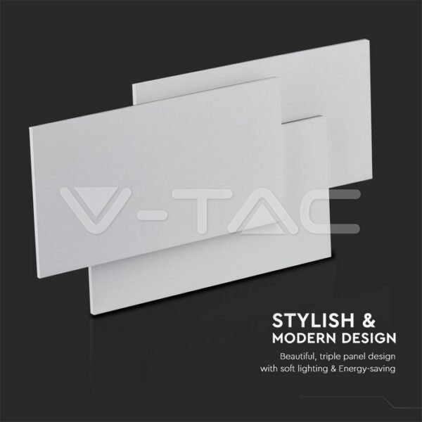 V-TAC 12W LED Wall Light Grey Body 4000K IP20 8207 - Image 8