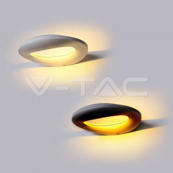 V-TAC 8308 Στεγανή Απλίκα Εξωτερικού Χώρου LED 10W 4000K Φυσικό Λευκό Φως με Λευκό Σώμα - Image 2