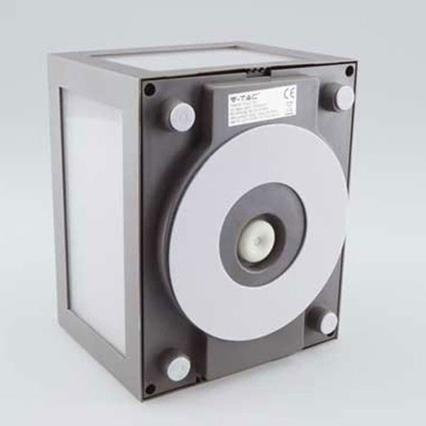 Φωτιστικό Απλίκα Τοίχου Γκρι IP65 12W V-Tac 8338 με Ουδέτερο Λευκό 4000Κ - Image 4