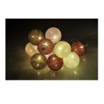 Υφασμάτινες μπάλες (cotton balls) LED Romance 20L 3V Θερμό 3000K IP44 2.85m 841023 Noêled