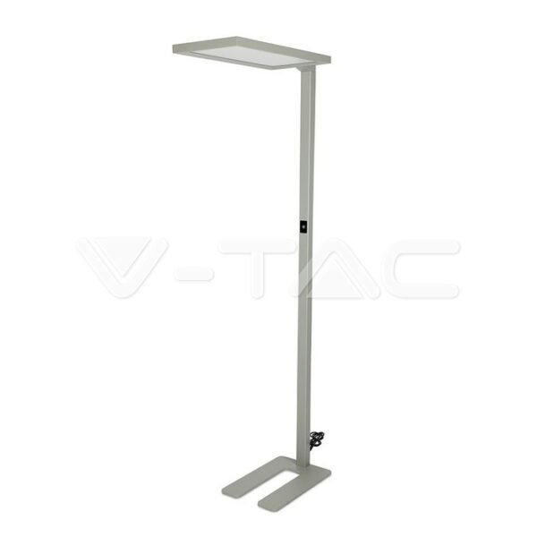 V-TAC 8521 Μοντέρνο LED 80W Φωτιστικό Δαπέδου με Φυσικό Λευκό Φως σε Ασημί Χρώμα - Image 2