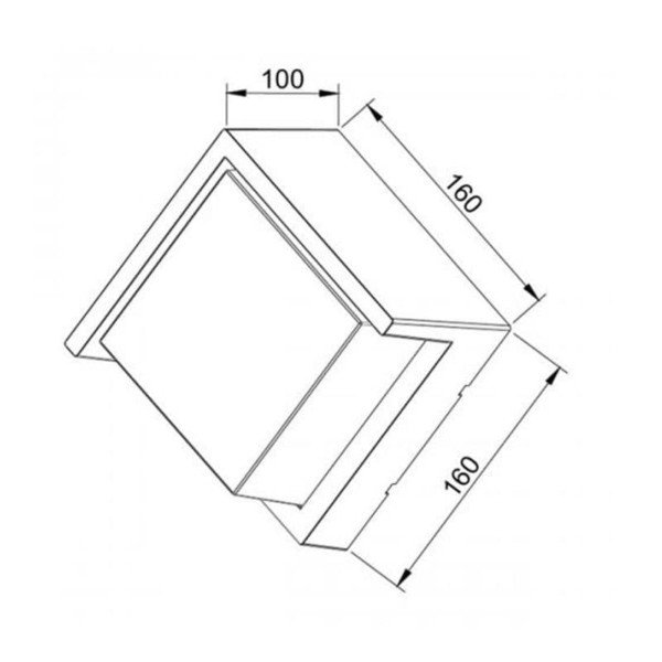 Απλίκα LED Στεγανή IP65 Πλαστική Τετράγωνη 12W 900 lms Μαύρη 3000K Θερμό Λευκό V-Tac 8543 - Image 2