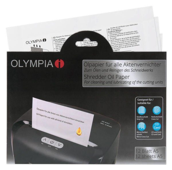 55110649-0035-Olympia 9130 Χαρτί με λάδι για καταστροφείς εγγράφων 12 τμχ Α5