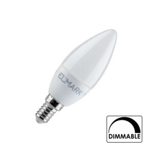 LED Dimmable Λάμπα Κερί C37 5W E14 500lms 3000K Elmark 99LED855
