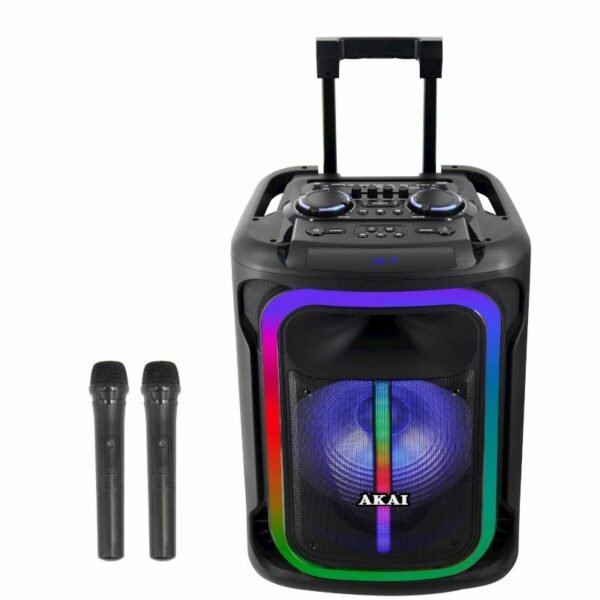 Akai ABTS-15 Pro Volcano Μαύρο φορητό Party speaker τρόλεϊ με Bluetooth