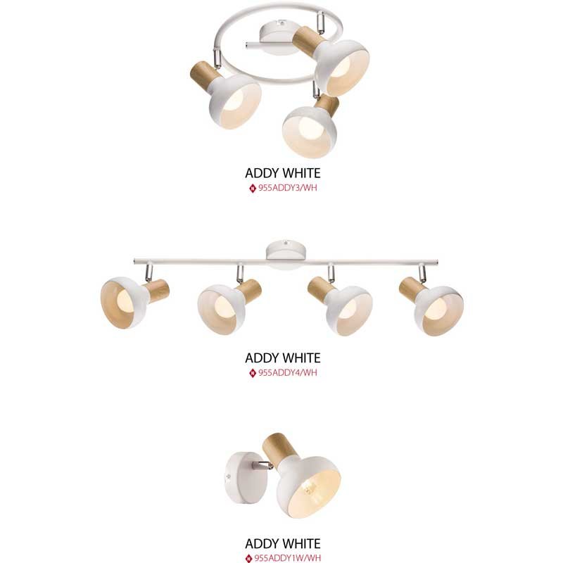Φωτιστικό 4Φ Σποτ Addy Μεταλλικό Λευκό 955ADDY4/WH - Image 2