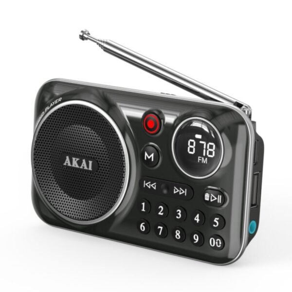 Akai APR-500BK Μαύρο φορητό ραδιόφωνο με Bluetooth