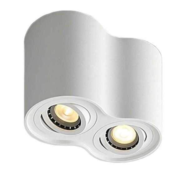 Avide GU10 Spot Light Round White Swivel Double