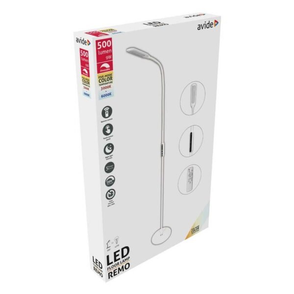 Avide LED Floor Lamp Remo 9W CCT White - Image 3