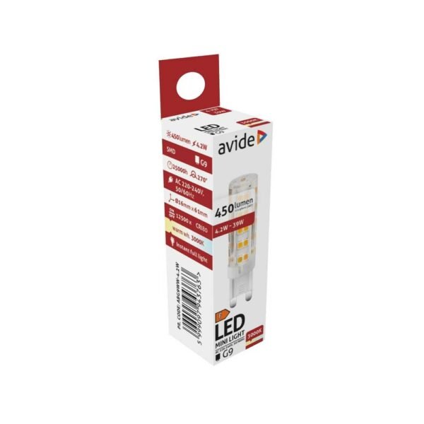 Avide LED G9 4.2W Θερμό 3000K - Image 3