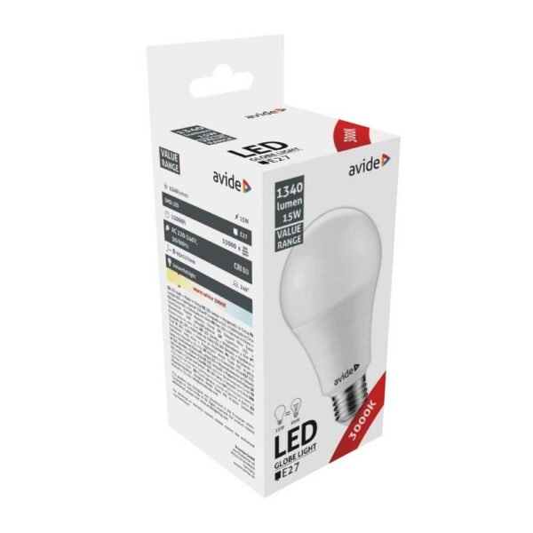 Avide Value LED Globe E27 15W 3000K - Image 2