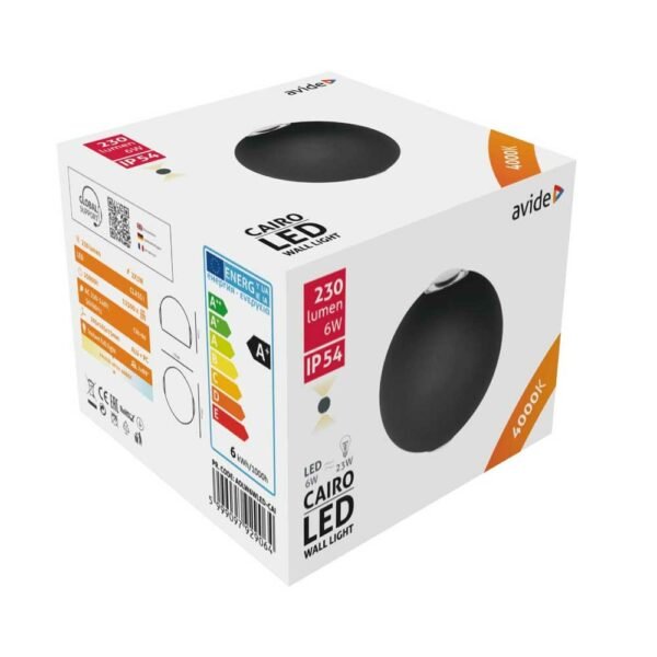 Avide Outdoor Wall Lamp Cairo 2 Way LED 6W 4000K IP54 - Image 2