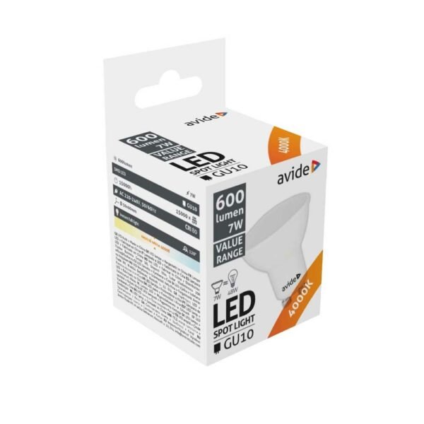 Avide Value LED Spot Wide Angle GU10 7W 4000K - Image 2