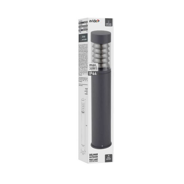 Avide Εξωτερικό Φωτιστικό Κήπου Delmar 1xE27 500mm IP44 Ανθρακί - Image 2