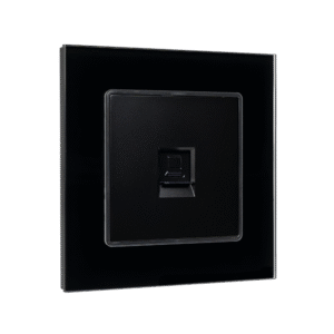 SINGLE LAN SOCKET GLASS FRAME BLACK