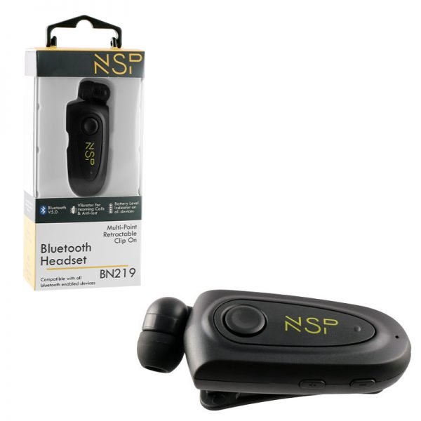 NSP BN219 Bluetooth v5.0 hands free multipoint με κλιπ και δόνηση - Image 2