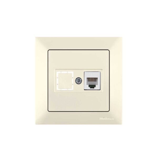 Πρίζα Data RJ45 C6 Μονή Candela Κρεμ