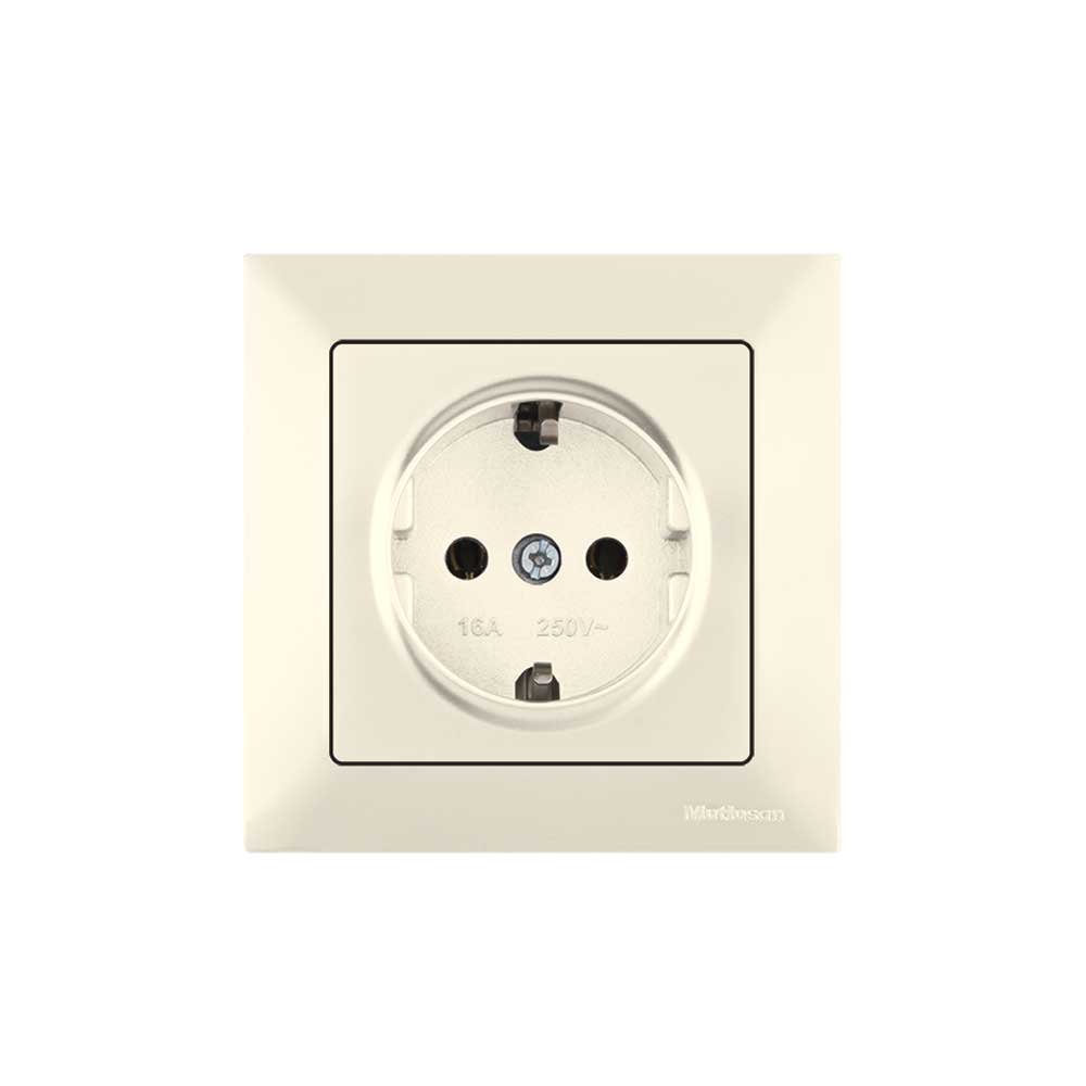Πρίζα Σούκο Απλή Candela Κρεμ