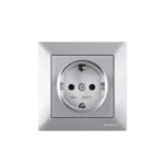 Πρίζα Σούκο Απλή Candela Inox