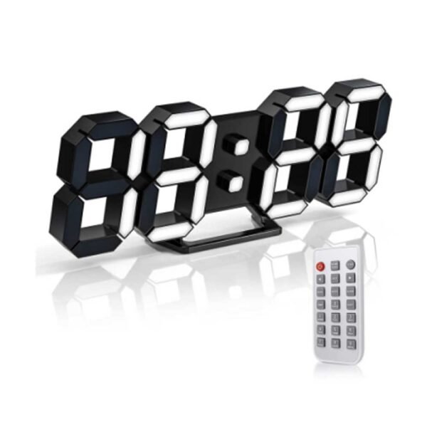 EDUP EH-LED1302B-3 Ρολόι τοίχου 3D LED 9,7" Ξυπνητήρι με Τηλεχειριστήριο