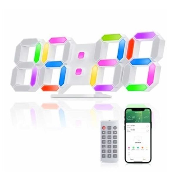 EDUP EH-LED1319-pro 3D LED Ρολόι τοίχου 9,7" Tuya App