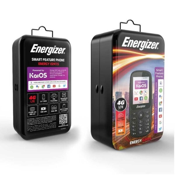 Energizer Energy E241S 4G Dual Sim 512MB/4GB 2.4" KaiOS 1900 mAh, Bluetooth, Camera Μαύρο - Image 2